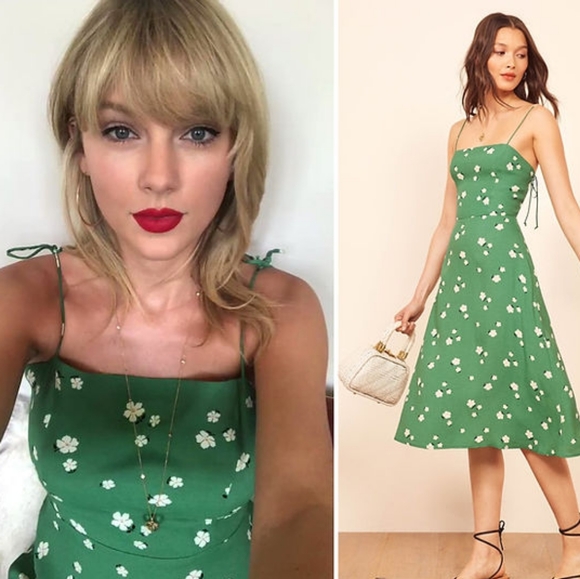 Reformation daisy green dress large - Picture 5 of 7